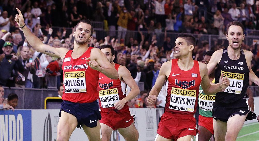 Athletes take part in the World Indoor Athletics Championships in Portland / rick bowner / press Association Images