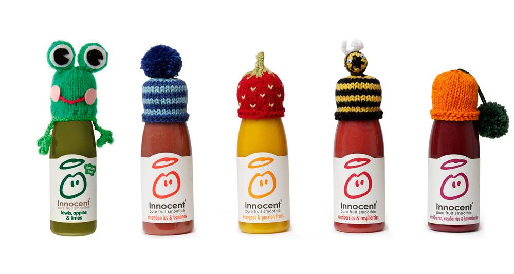 Innocent Drinks donated £0.25 to Age UK for every bottle sold with 
a knitted hat