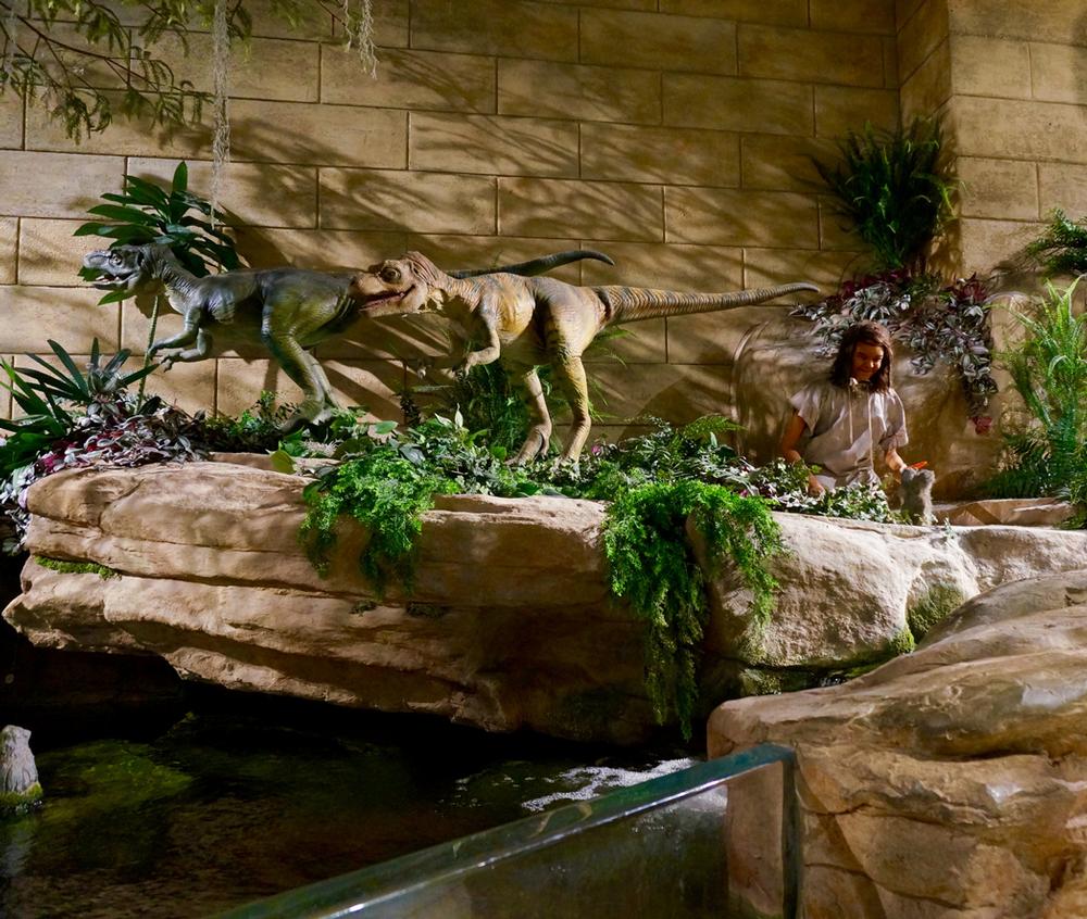 Inside, the exhibits illustrate how Noah and the animals lived