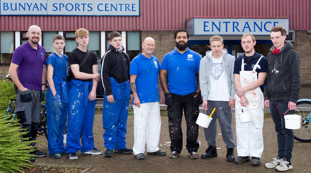John Bunyan Sports Centre is being refurbished with the help of volunteers aged 14-19