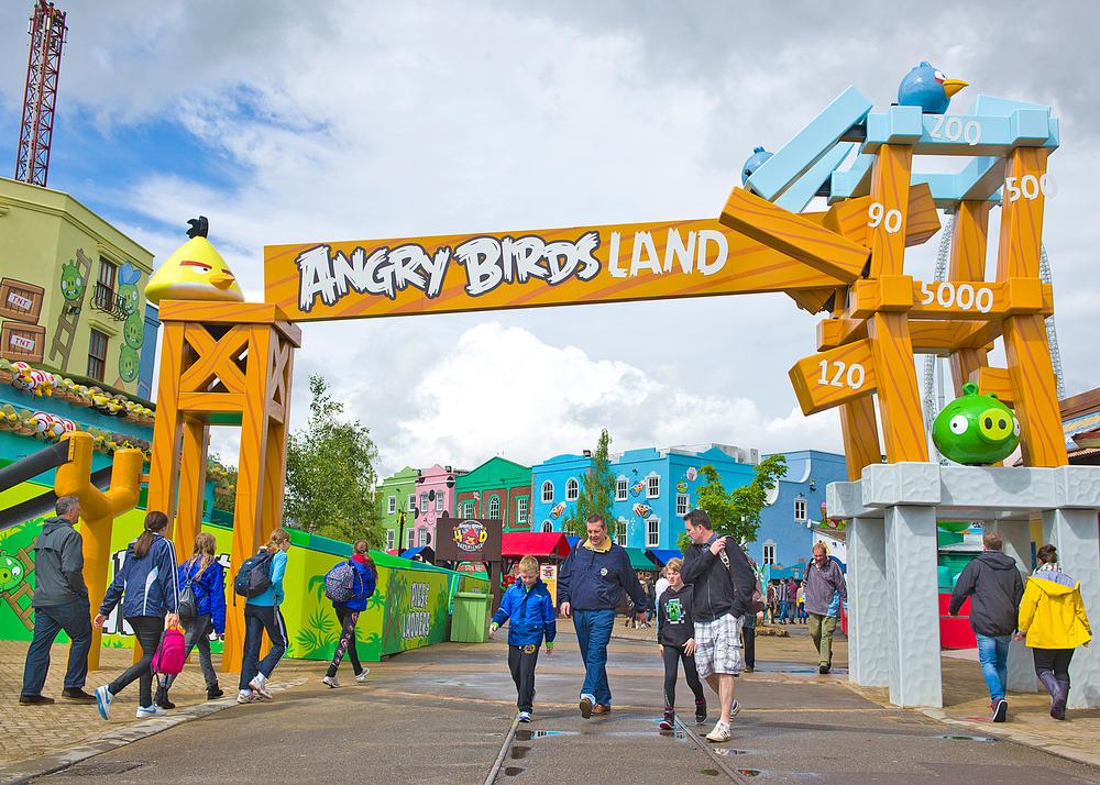 Angry Birds Land at Thorpe Park opened in May, featuring the 100ft rapid drop tower ride Detonator and the Angry Birds 4D experience Angry Birds Land at Thorpe Park opened in May, featuring the 100ft rapid drop tower ride Detonator and the Angry Birds 4D experience