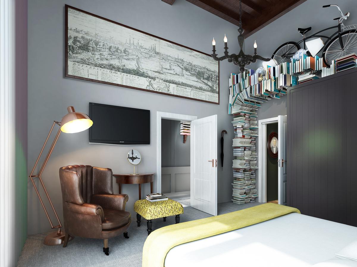 Books, bicycles and local artefacts will be included in the renovated rooms / Pulitzer Amsterdam