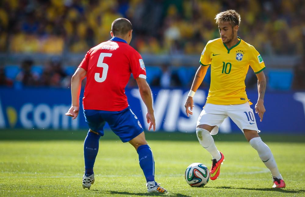 Neymar (right) carried the hopes of Brazil at last year's FIFA World Cup. The nation's poor performances were described as a 'disaster' by Brazil's media