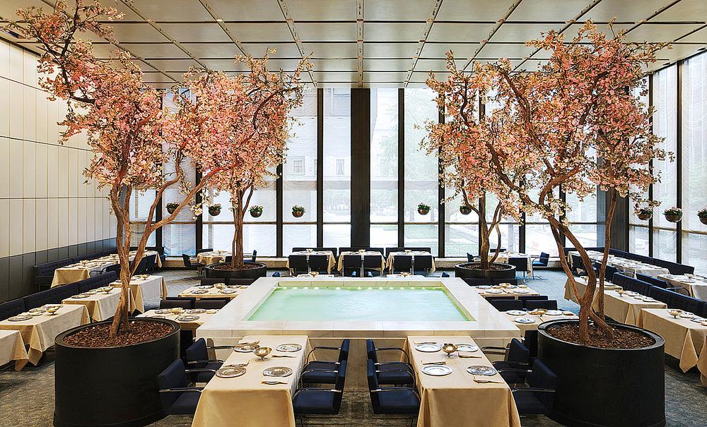 Spring in the Four Seasons’ Pool Room looking over the park