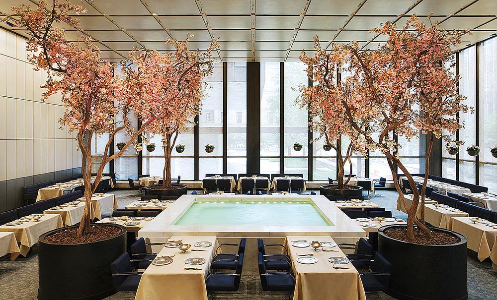 Spring in the Four Seasons’ Pool Room looking over the park Spring in the Four Seasons’ Pool Room looking over the park