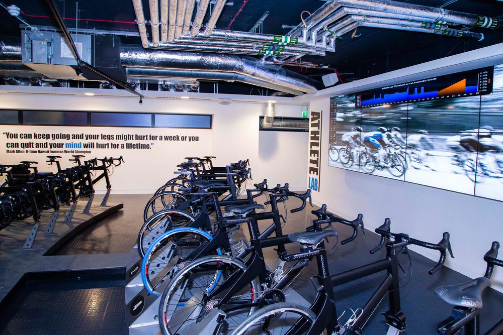 Athlete Lab uses real bikes and puts a strong emphasis on expert coaching