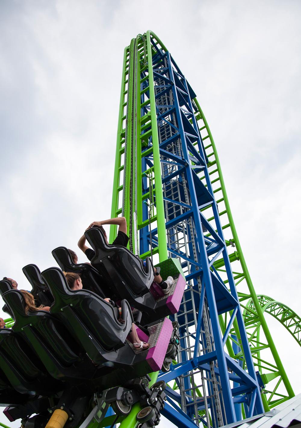 When reaching the top of a coaster, proprioception kicks in, which is like an inner sense of touch