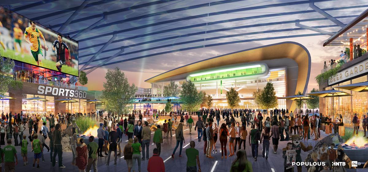 The sports district will be anchored by a 17,000-seat indoor arena