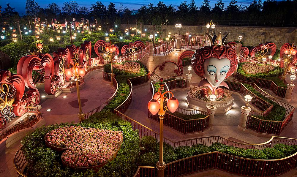 The Alice in Wonderland Maze, part of Fantasyland, is themed to director Tim Burton’s interpretation of the classic story / PHOTO: Kent Phillips