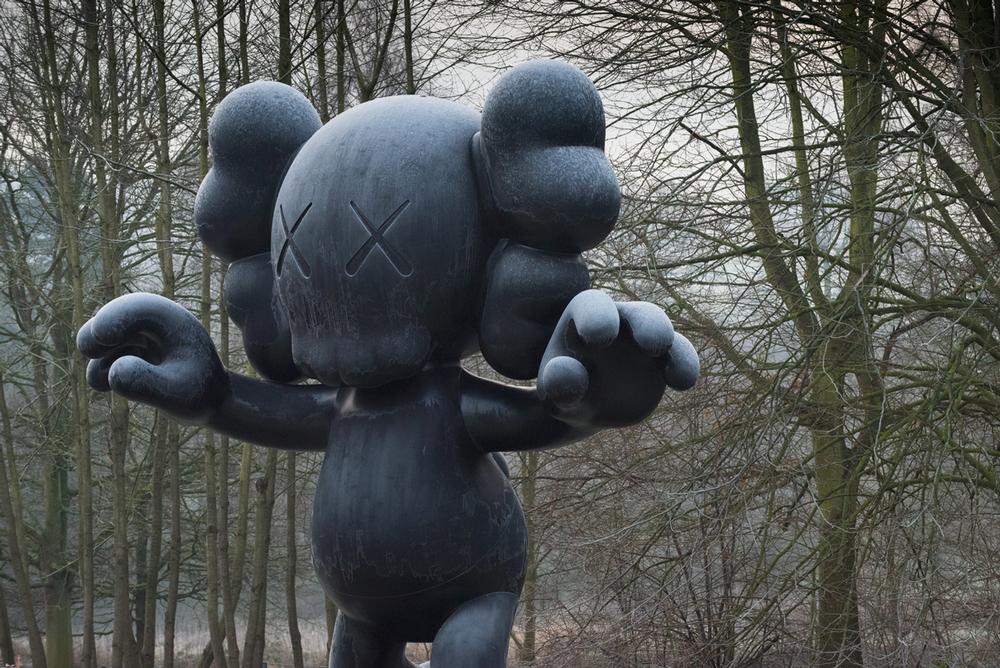 KAWS briefly worked for Disney before starting his career as an independent artist; FINAL DAYS, 2013 / JONTY WILDE / COURTESY THE ARTIST AND YSP