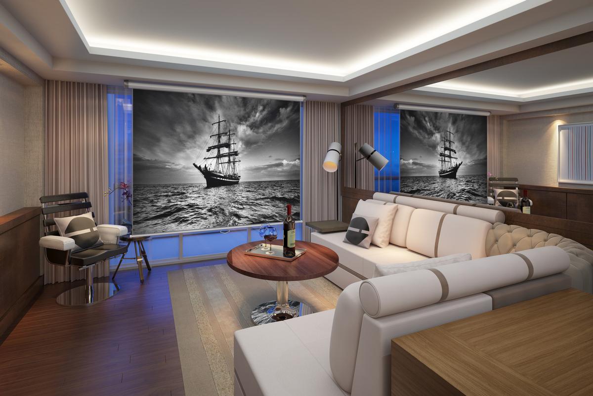 Graves' design followed a nautical theme / Conrad Hotels & Resorts