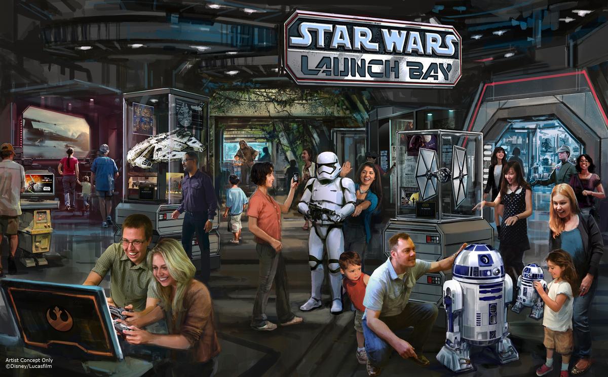 Star Wars Launch Bay will act as a hub for the new Star Wars Land / Disney Star Wars Launch Bay will act as a hub for the new Star Wars Land / Disney