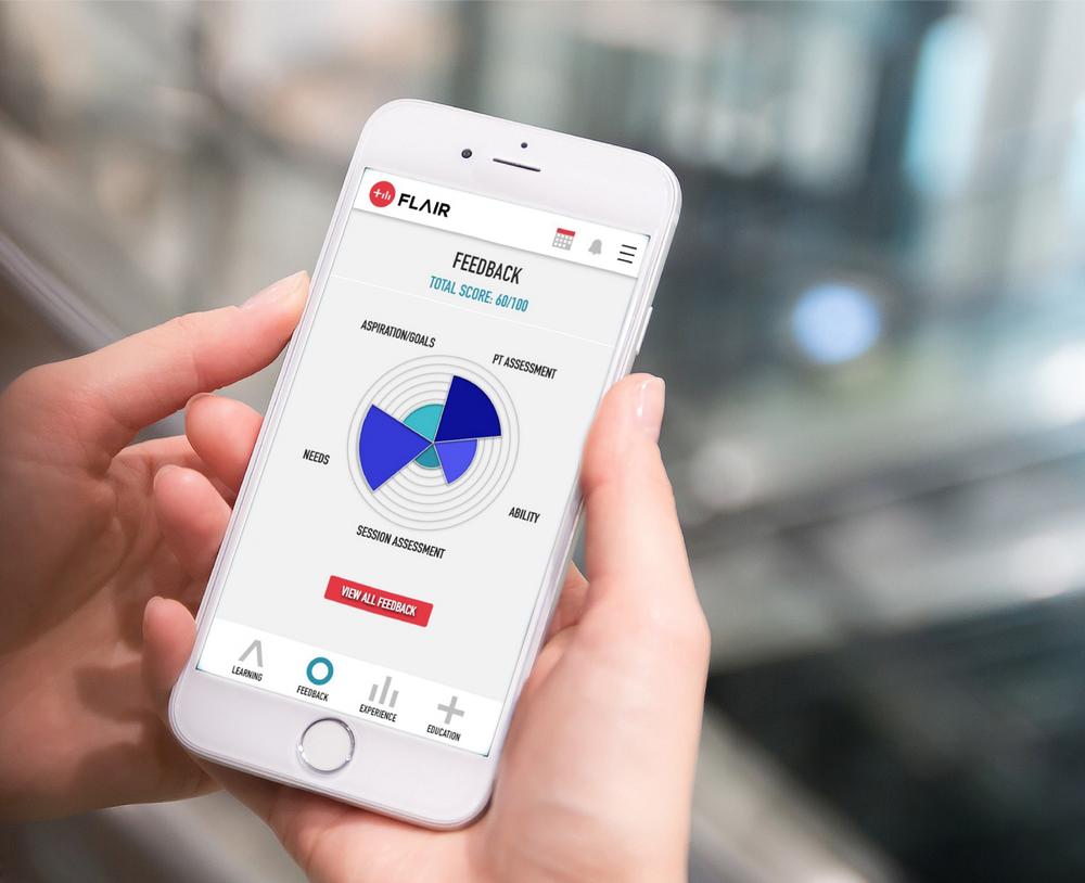 The Flair for Fitness app allows analysis of PT performance