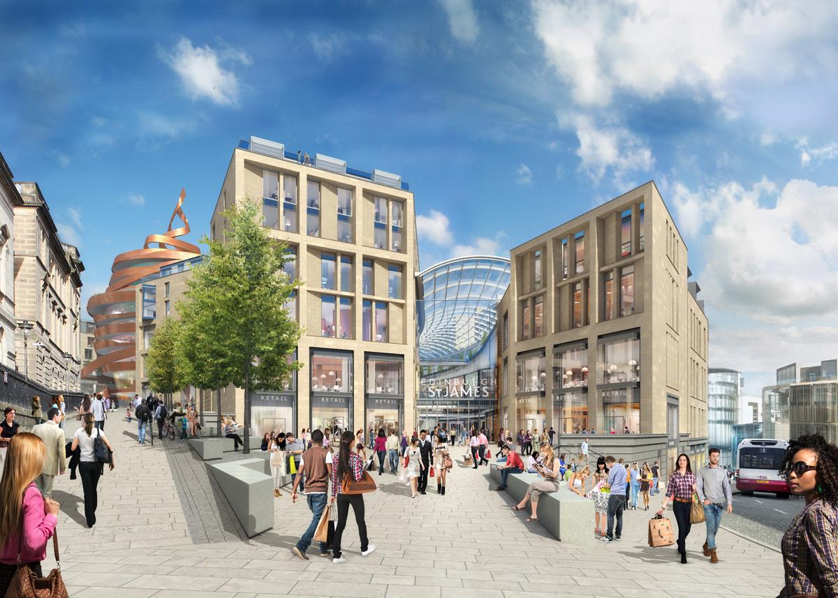 The overall development will offer exciting retail and hospitality opportunities for the UNESCO city 
/ Edinburgh St. James and Jestico + Whiles