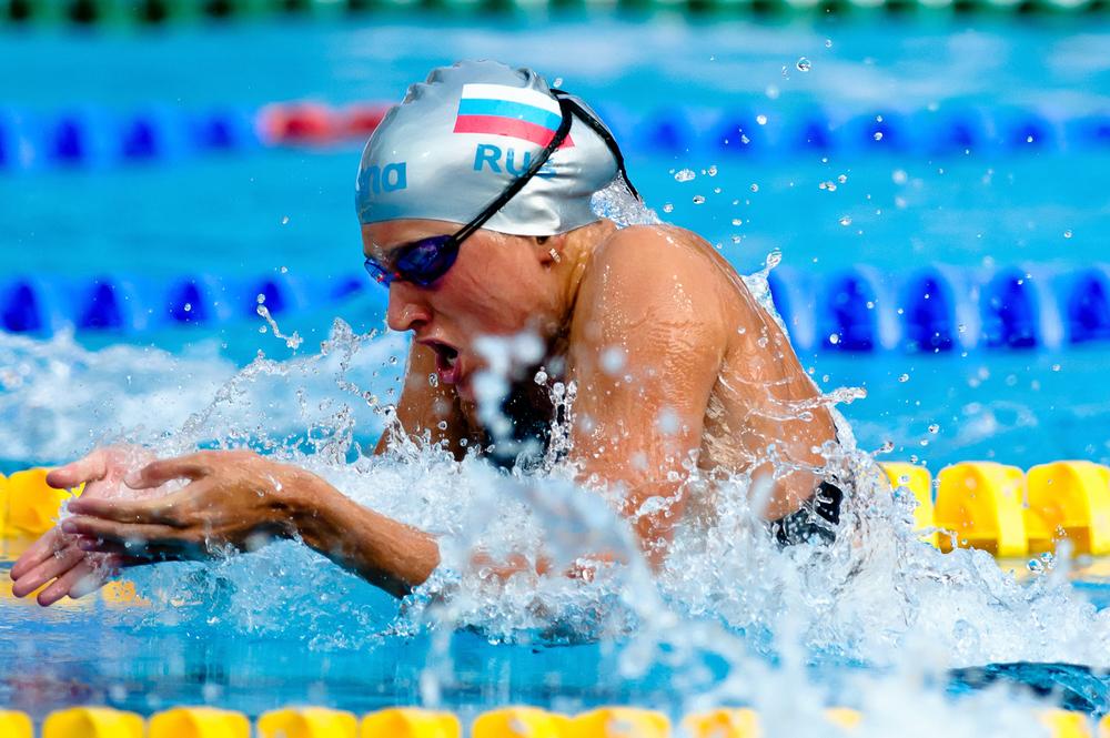 Russian swimmer Anastasia Chaun competing in the 2010 LEN Swimming Championships in Budapest, Hungary / PIC: ©www.shutterstock.com / BrunoRosa