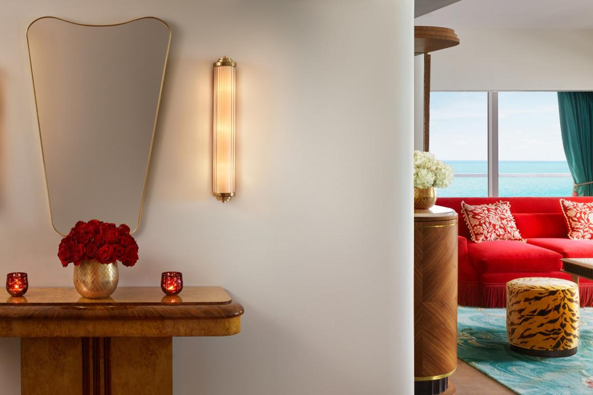 Bazz Luhramann designed the interiors of the Faena Hotel Miami Beach
