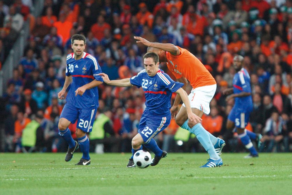 France versus The Netherlands at the Euro 2008 event, where Spain beat Germany 1 : 0 in the final