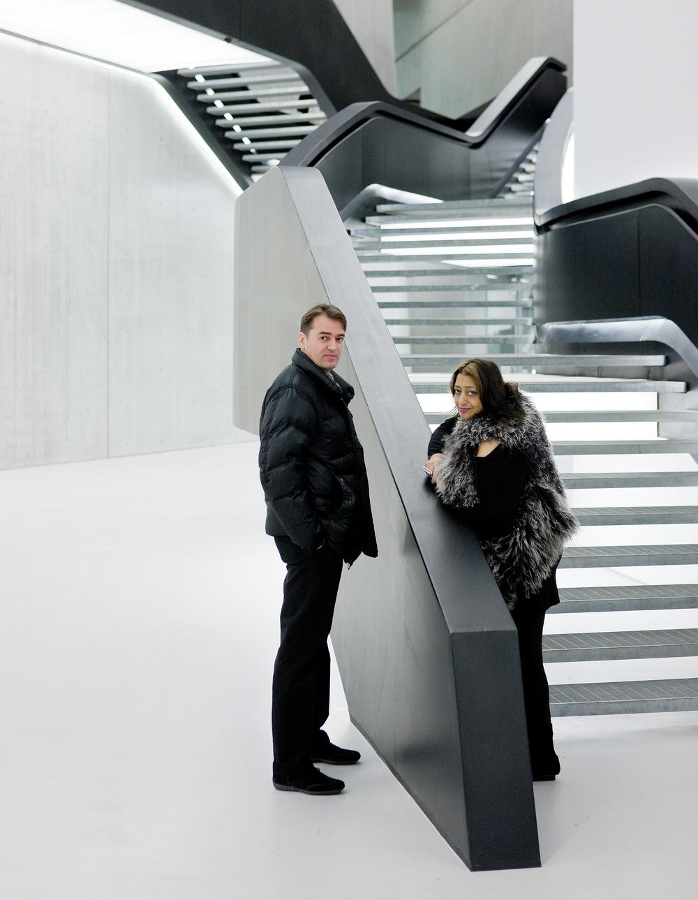 Zaha Hadid and Patrik Schumacher at MAXXI National Museum of XXI Arts, which won the Stirling Prize in 2010 / PHOTO: IWAN BAAN