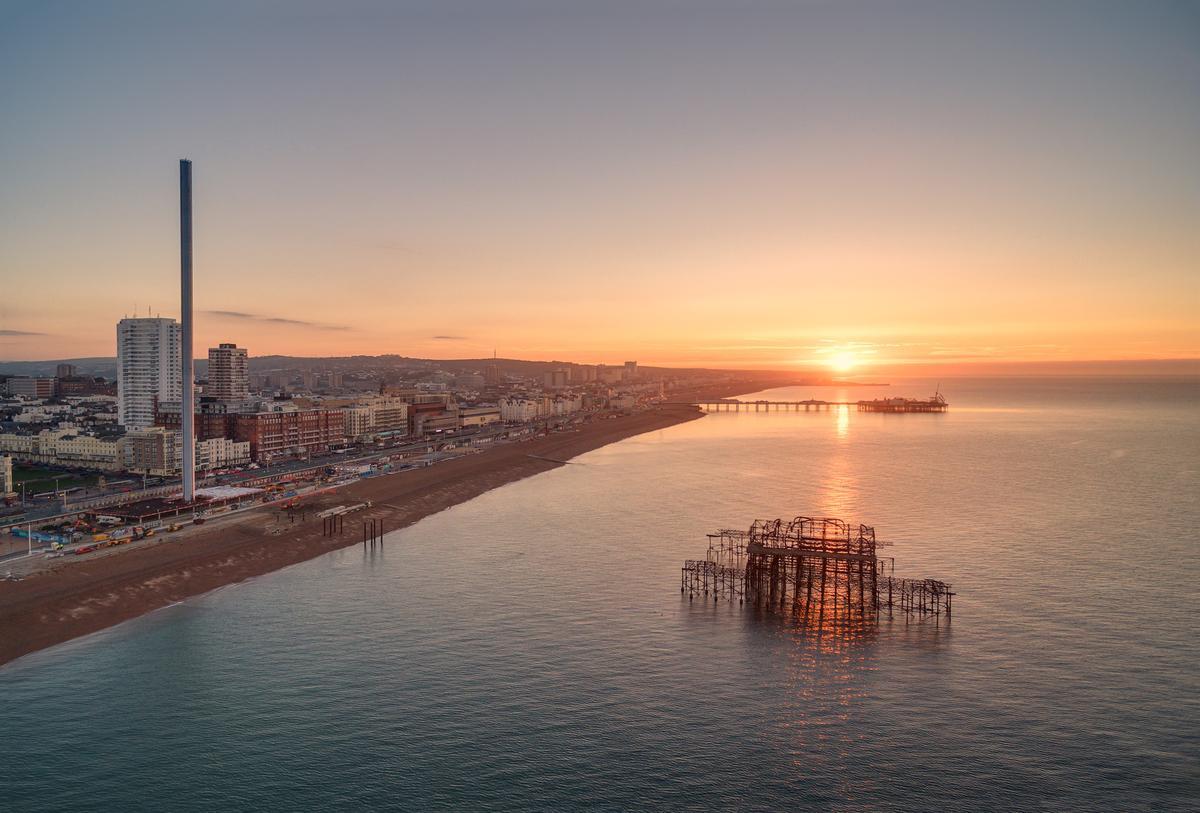 The i360 will carry 200 people to a height of 138m (450ft), offering a gradually unfolding view of Brighton & Hove, the English Channel and 26 miles of coastal landscape. 
/ Brighton i360