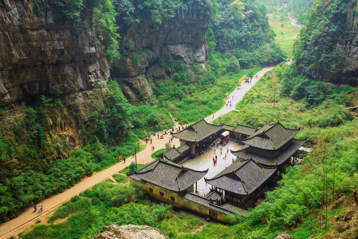 The UNESCO World Heritage Site of Three Natural Bridges in Wulong National Park is one of the major tourist attractions to be revamped / Shutterstock / Bule Sky Studio