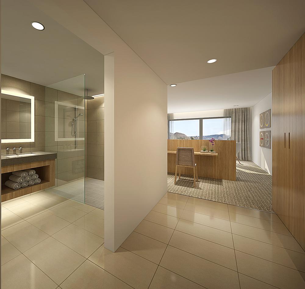 Rooms will have an uncluttered design grounded in real materials