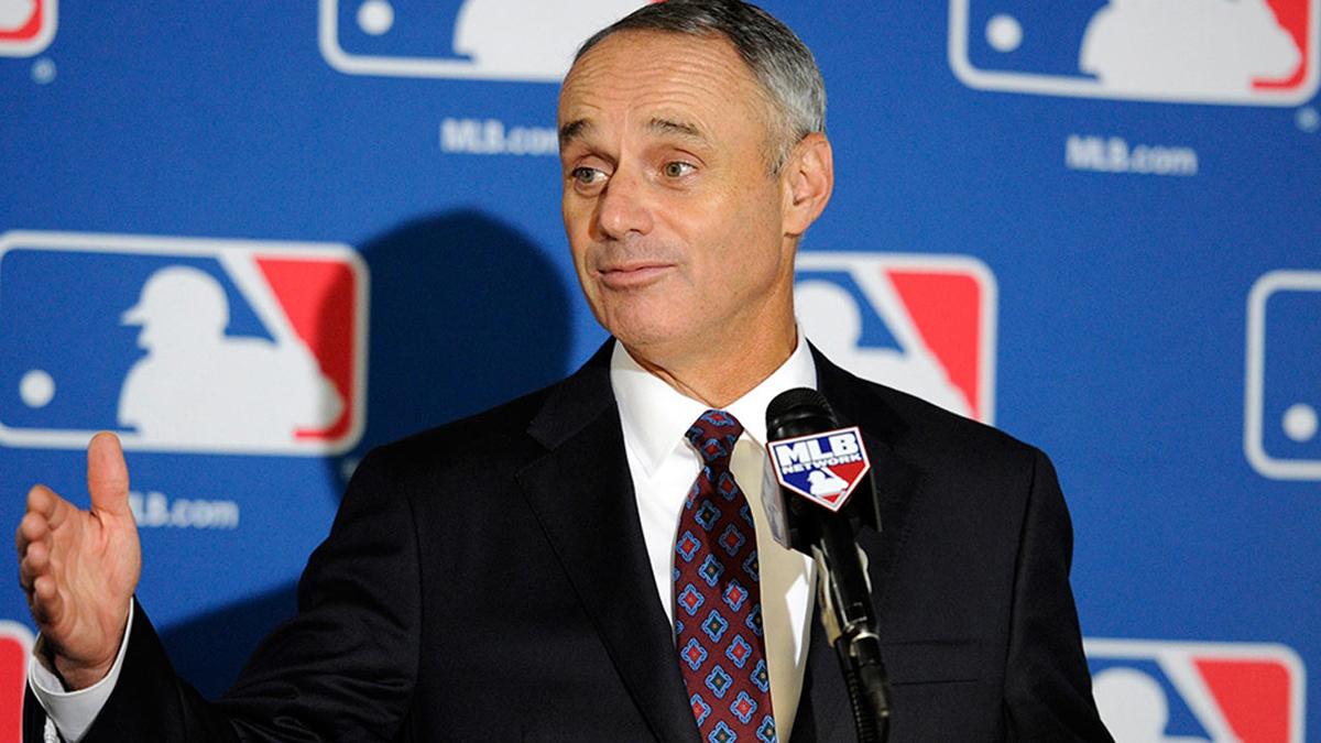 MLB commissioner Rob Manfred said the body was 'working hard' to bring a regular-season game to London from 2017 / Major League Baseball MLB commissioner Rob Manfred said the body was 'working hard' to bring a regular-season game to London from 2017 / Major League Baseball