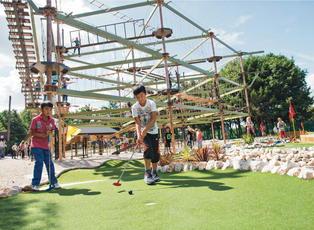 Online ticketing functionality is used for outdoor offers like mini golf