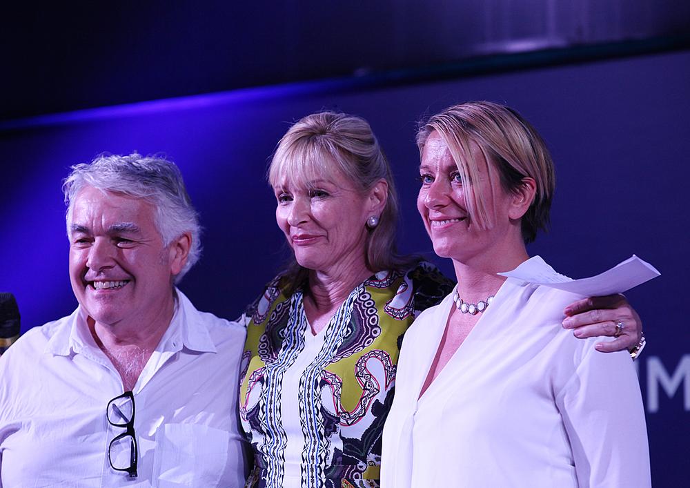 Susie Ellis (centre) with this year’s co-chairs Neil Jacobs and Anna Bjurstam