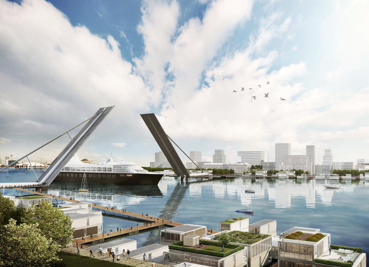 The practice has proposed six new bridges to the east of Tower Bridge / Farrells The practice has proposed six new bridges to the east of Tower Bridge / Farrells