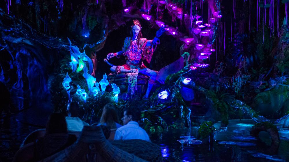 Pandora’s plants are bioluminescent and interactive. A soundscape was specially created to make it feel like an alien jungle