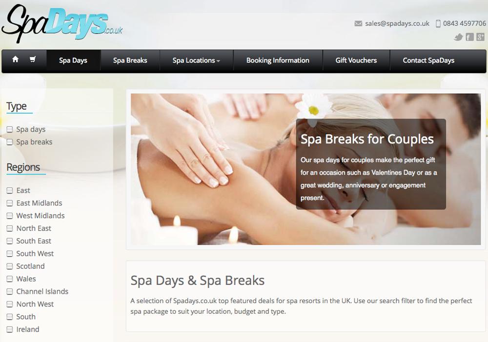 The Spadays.co.uk website launched in February / 