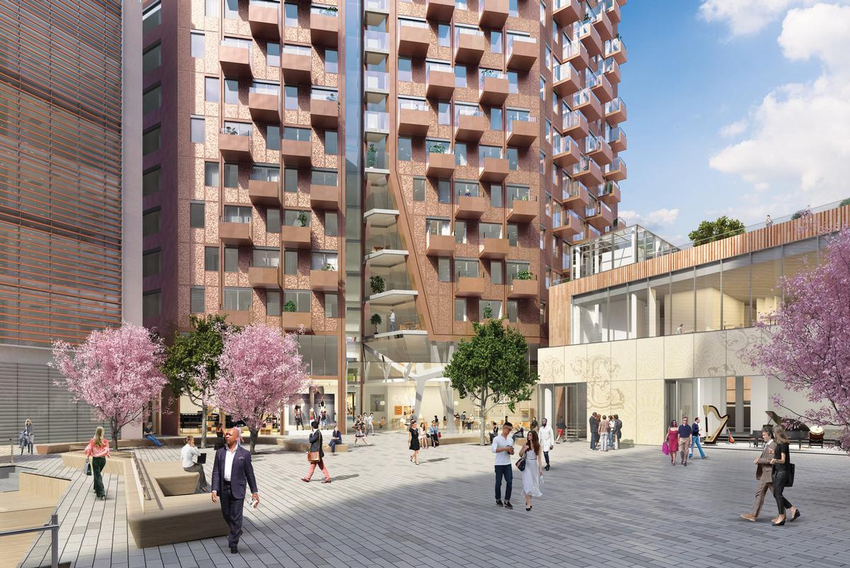 The Stage will create one of the largest new public spaces in London / Galliard Homes 