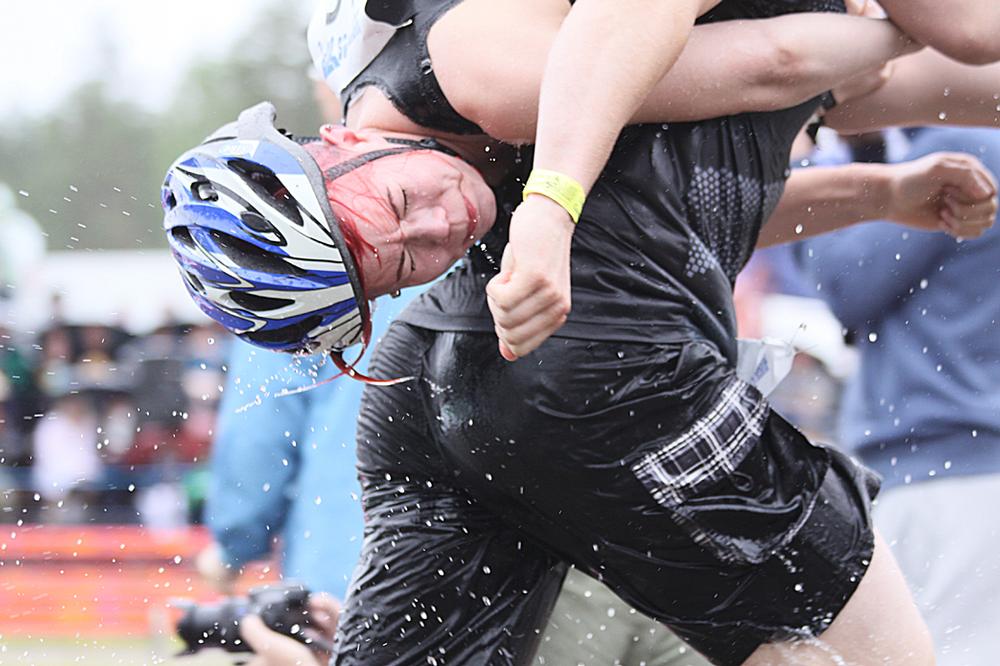 The Wife Carrying Championships held in Finland