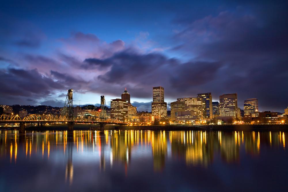 Portland, Oregon is situated at the confluence of the Willamette and Columbia rivers 