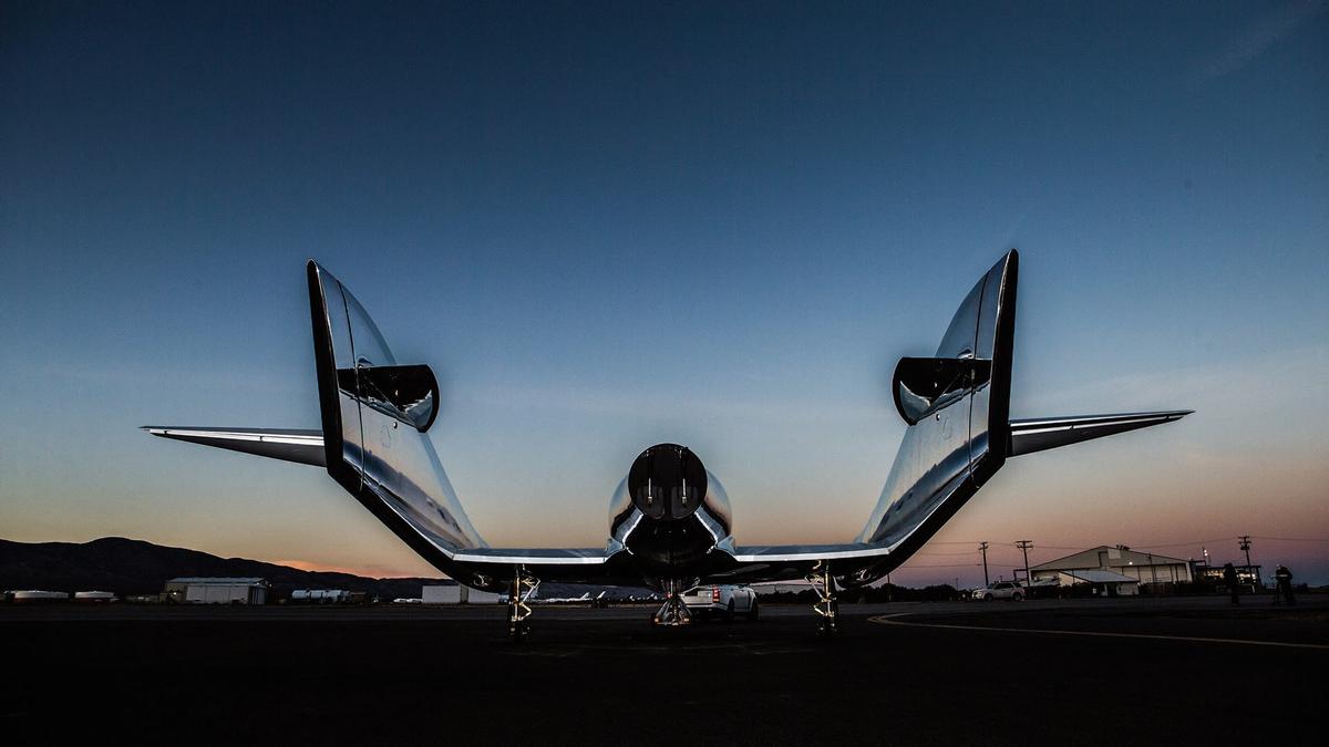 First unveiled in 2008, the passenger plane is piggybacked to a high altitude by a larger plane First unveiled in 2008, the passenger plane is piggybacked to a high altitude by a larger plane