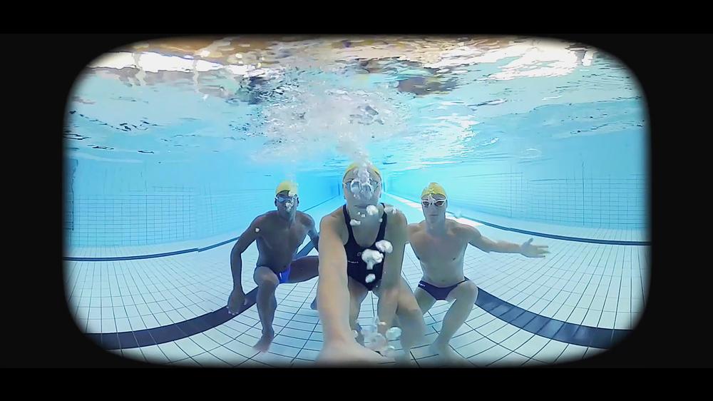 Famous swimmers Simon Sjödin, Erik Persson and Jennie Johansson produced their own VR guides to the pool