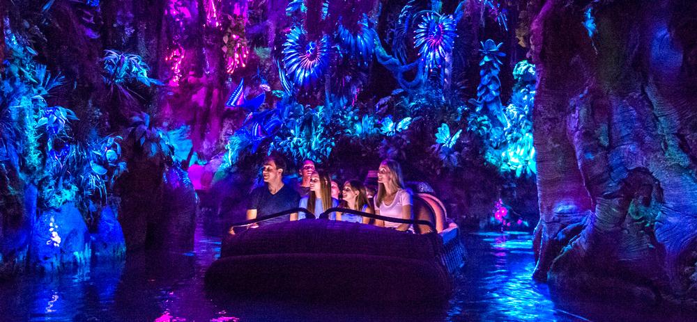 Na’vi River Journey travels into a bioluminescent forest