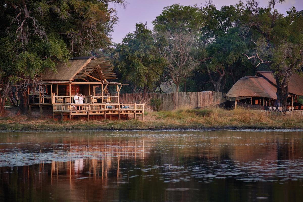 The room terraces look out onto the delta and one of its water channels / Belmond Eagle Island Lodge Botswana