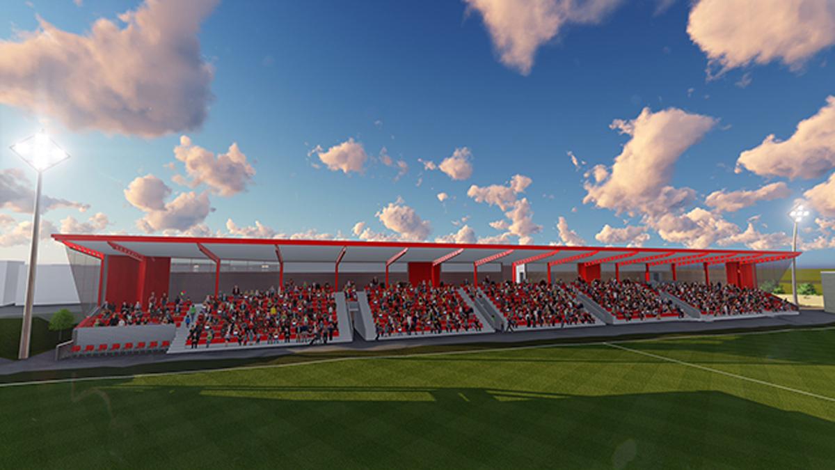 The new stand will be built with the possibility of adding corporate entertainment boxes at a later stage / Accrington Stanely The new stand will be built with the possibility of adding corporate entertainment boxes at a later stage / Accrington Stanely