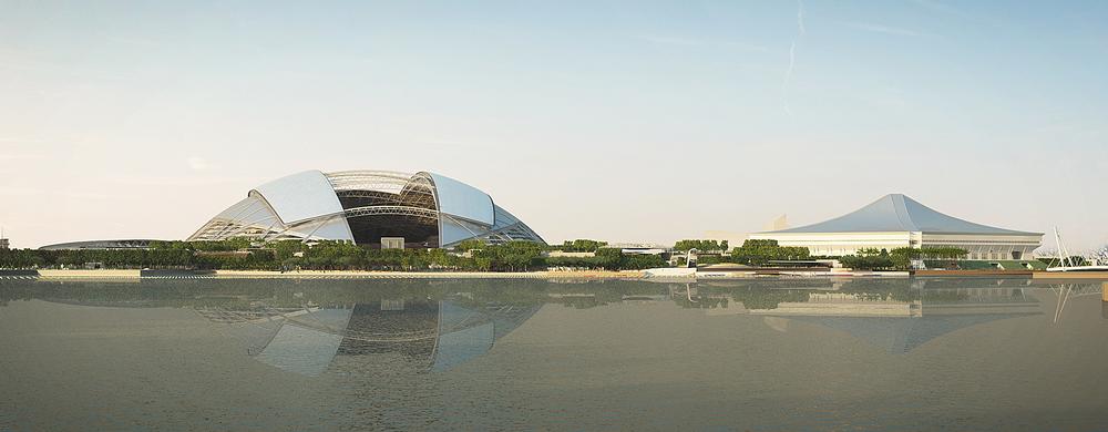 The hub will be located on the Kallang Basin waterfront, adding a perfect environment for water sports to the complex / PHOTO: ©ARUP