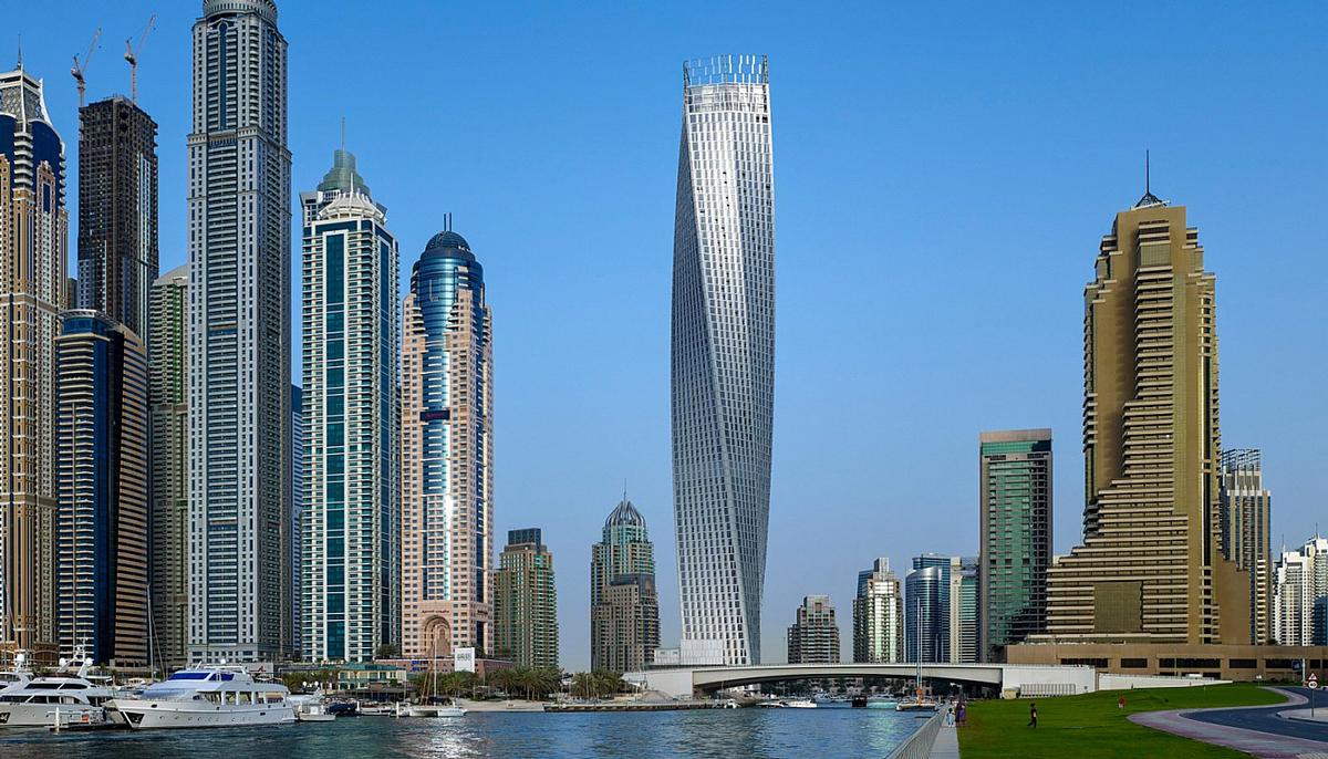The spa will occupy the sixth floor of the SOM-designed twisting Cayan Tower / SOM The spa will occupy the sixth floor of the SOM-designed twisting Cayan Tower / SOM