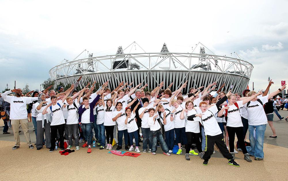Mills took young people from Sported-funded projects to the Olympic Park last year