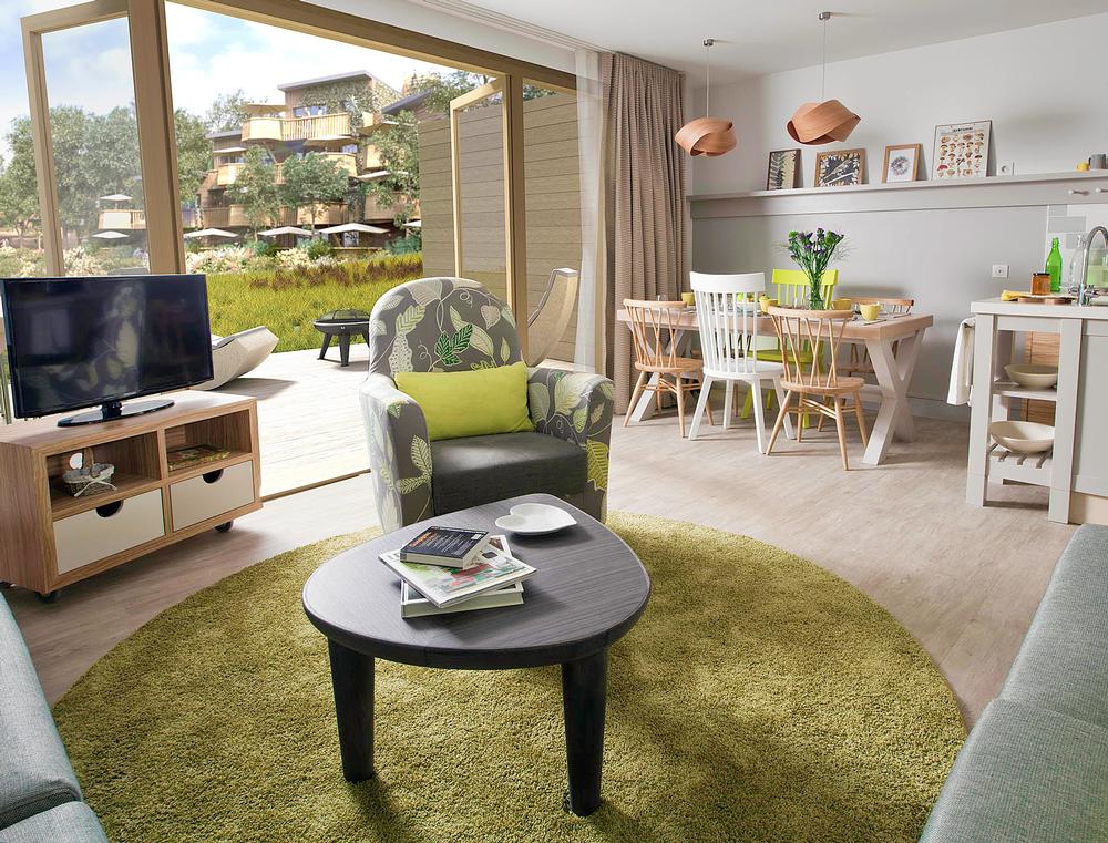 A design for the Nature theme apartment. There will be three design themes for the interior décor – Bulle, Nature and Clan / photo: © sparcstudio