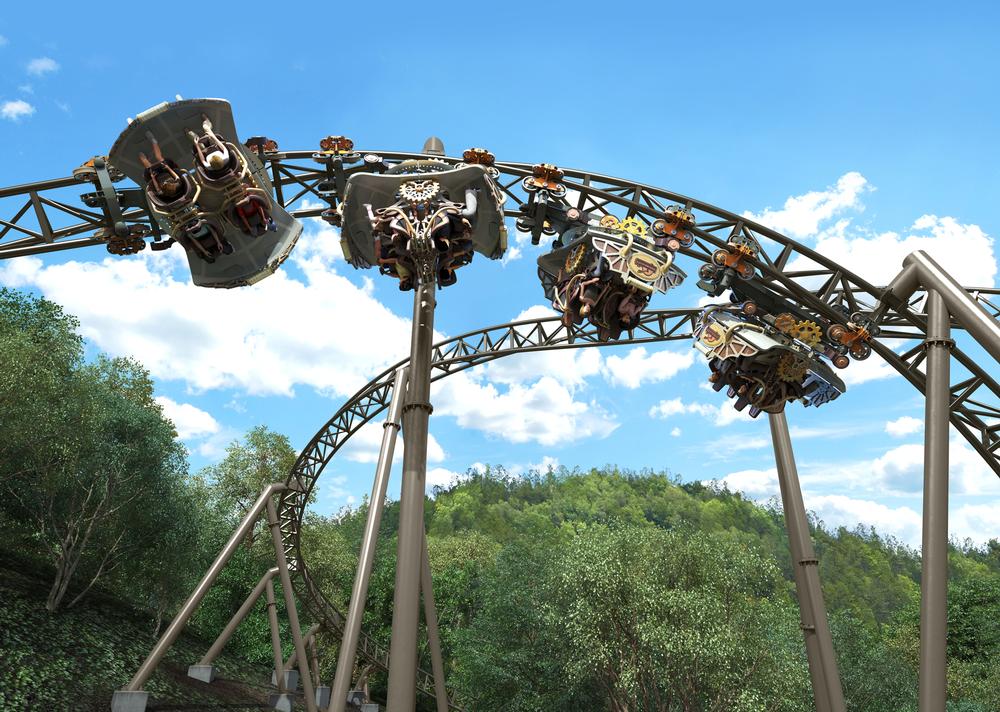 Time Traveler, a spinning coaster at Silver Dollar City