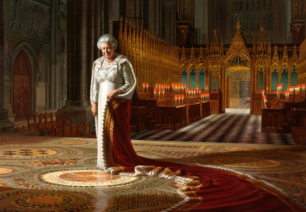 The coronation portrait of Queen Elizabeth II by Ralph Heimans / COURTESY WESTMINSTER ABBEY