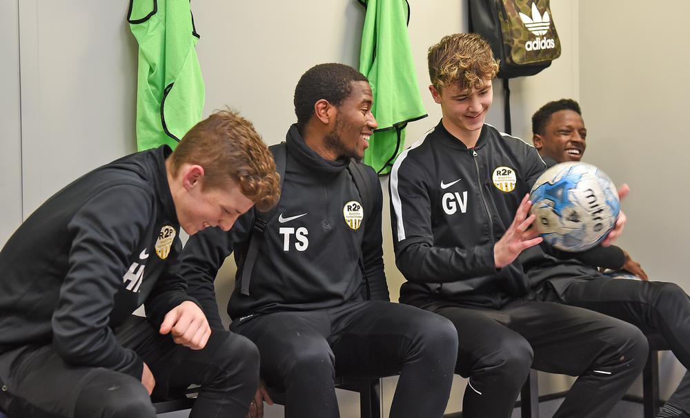 Part of the programme is playing football in British College Leagues