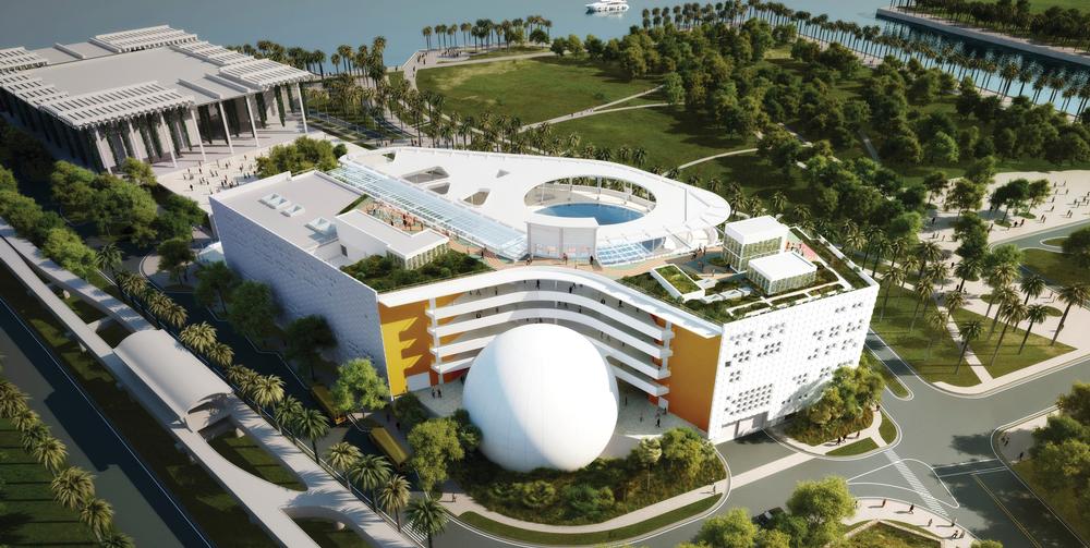 Wind tunnel tests were conducted to give precise envelope pressures during the design of Miami’s Patricia & Phillip Frost Museum of Science