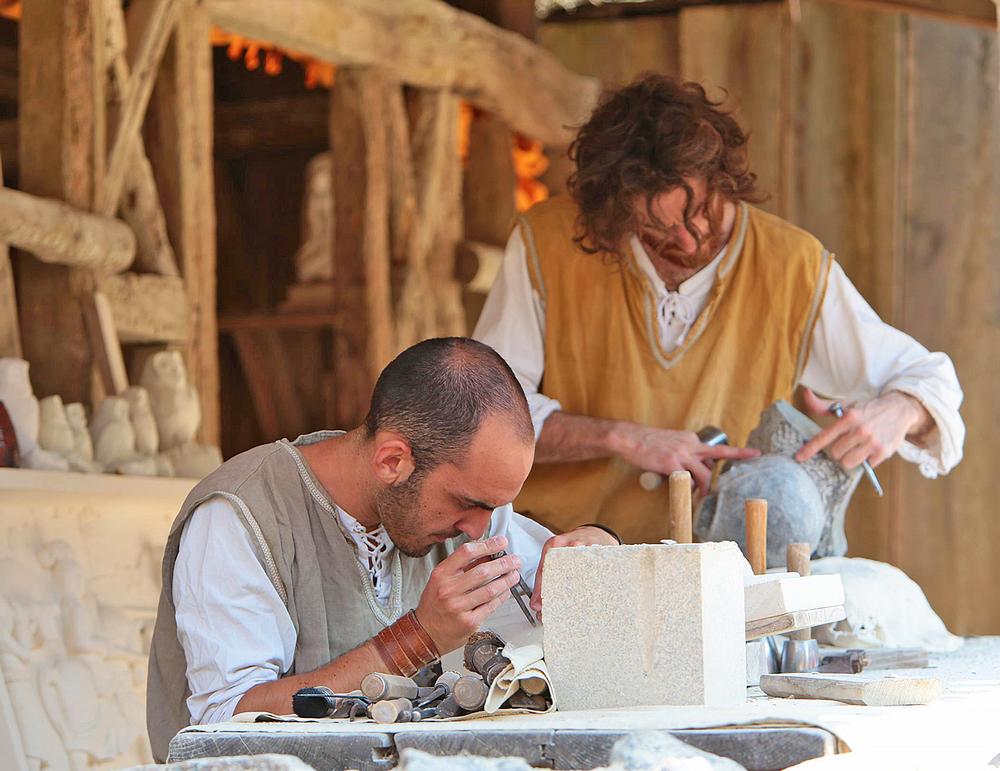 Local stonemasons showcase their craft and sell authentic gifts in their workshops