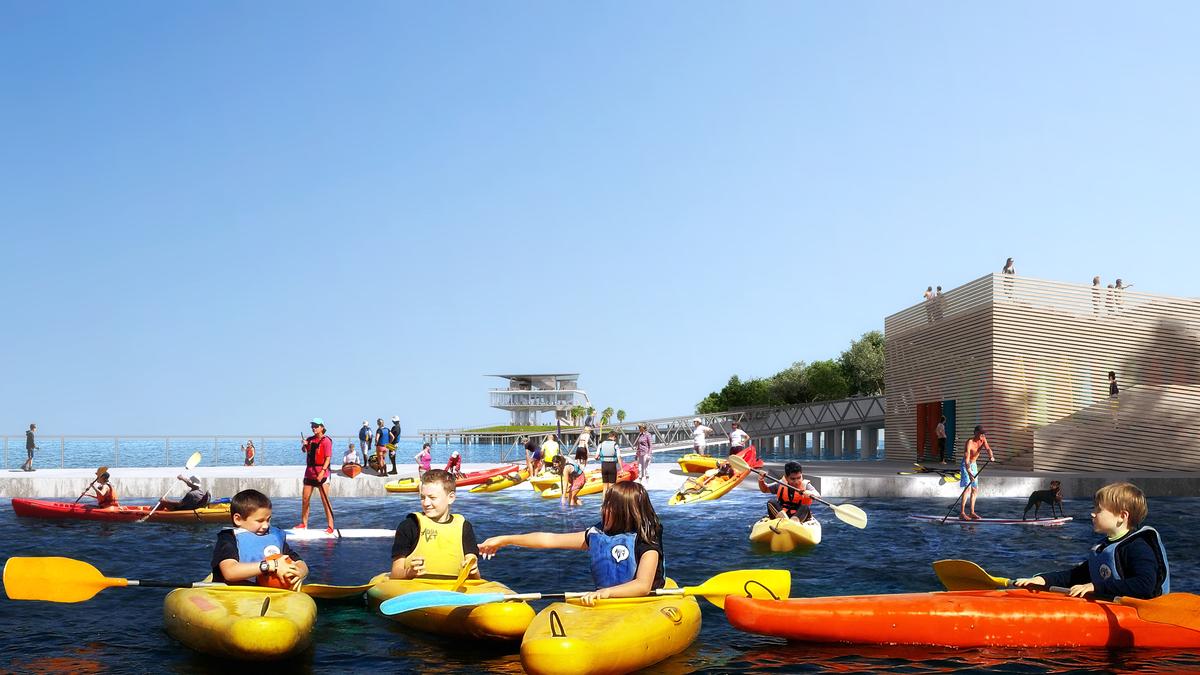 Boat docking and water sports facilities will be located on the pier / New St Pete Pier