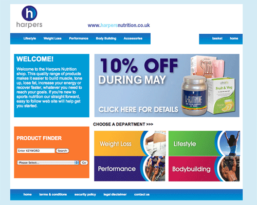 Harpers Fitness launches online Nutrition Shop